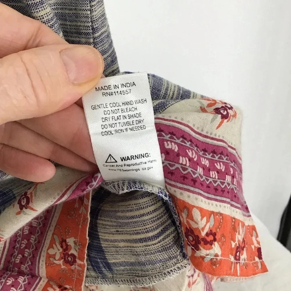 THML Women’s Multi-Patterened V-Neck Tunic Style Summer Dress Size Small - Picture 8 of 8